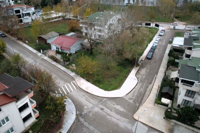 Kocaeli Başiskele sahilinde ilk etap yaya kaldırımları tamam