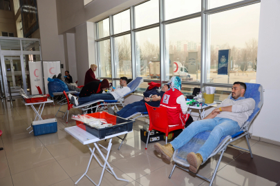 Konya Selçuklu'da kan bağışı kampanyasına destek