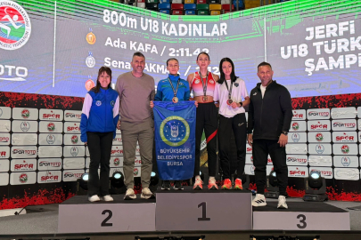 Bursa Büyükşehir Belediyesporlu Sena Çakmak Türkiye ikincisi